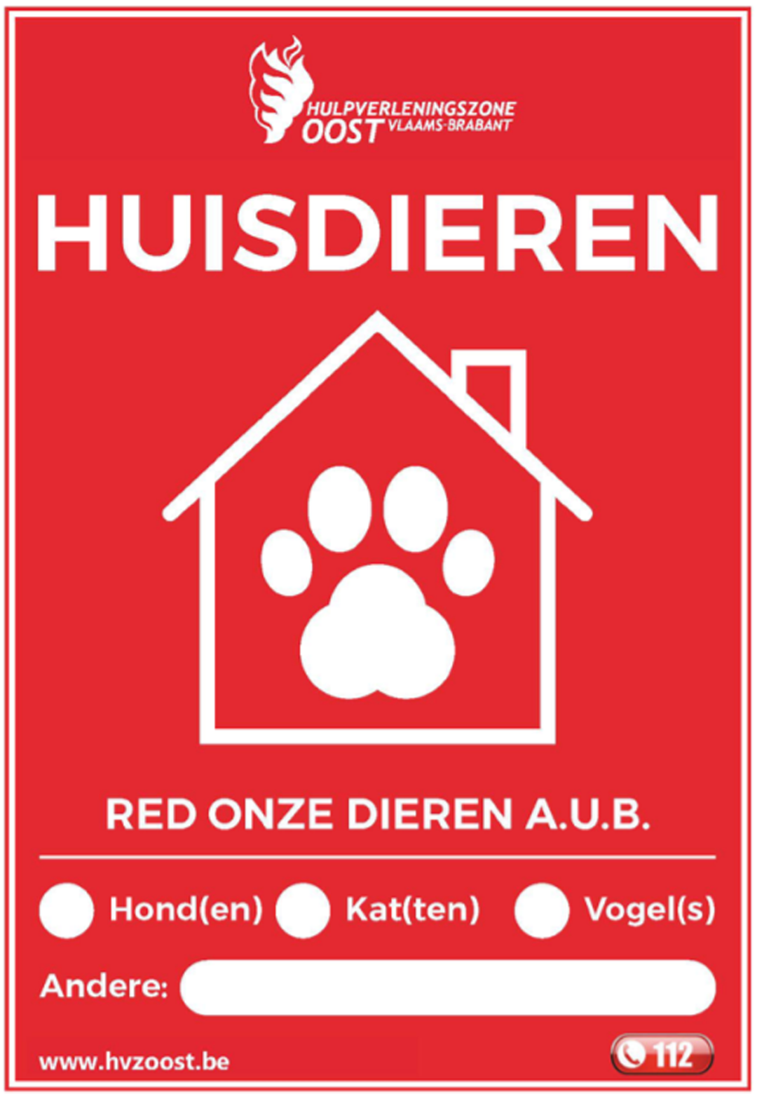 Huisdieren in nood