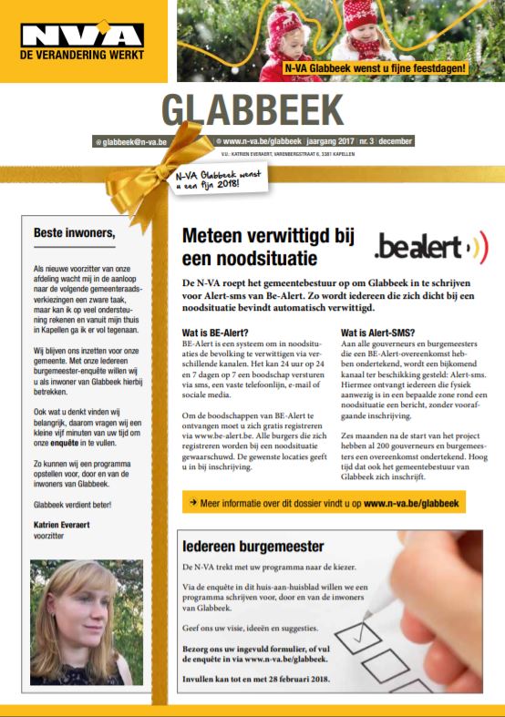 BE-Alert nu ook in Glabbeek